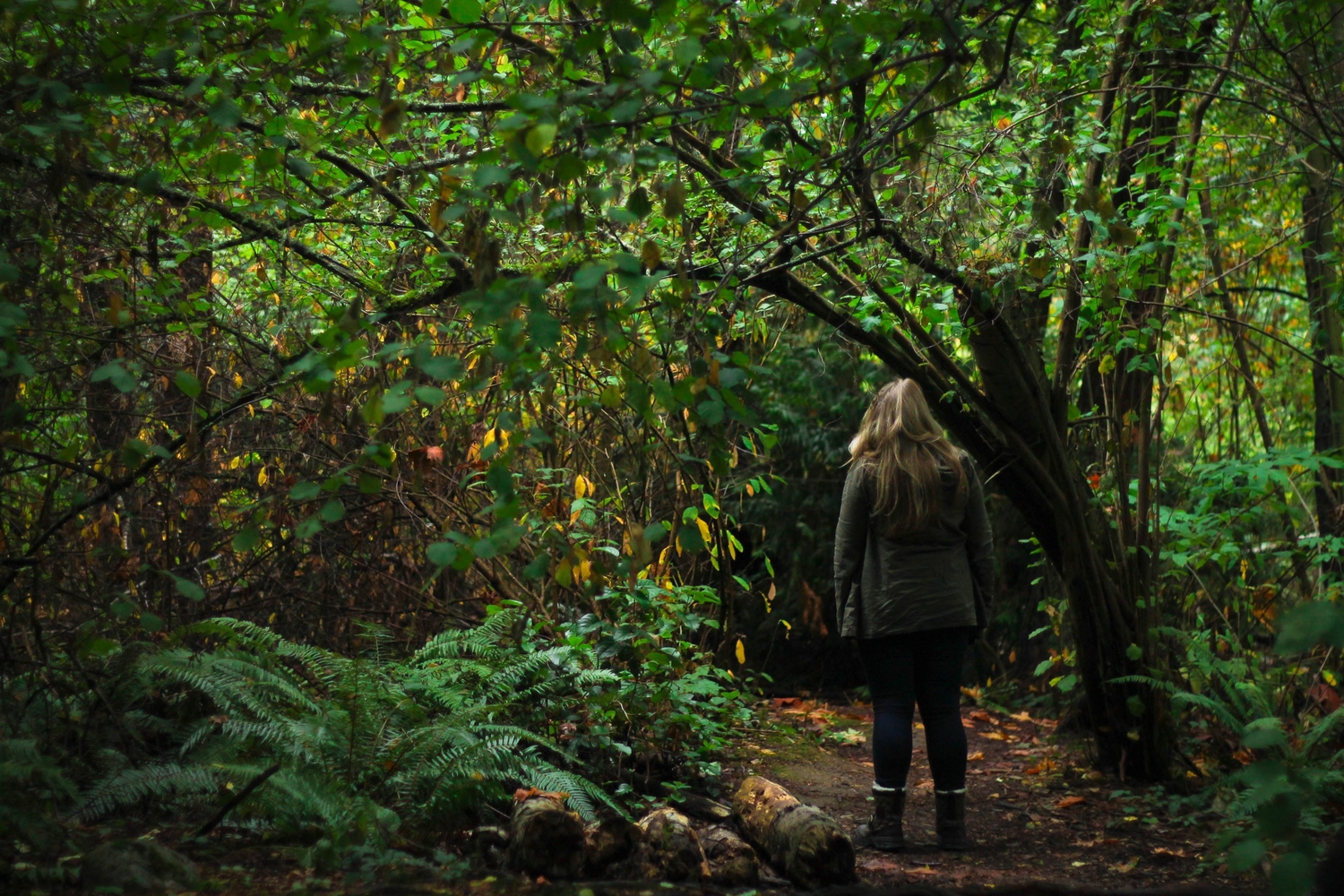 Woman in the woods